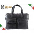 2906 italienische Leder Tasche CARTELLA VICHY BLACK Tonelli