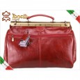 2974 italienische Doktortasche Reisetasche Leder Rot Tonelli Uomo