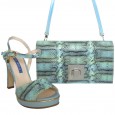 5132 Gilda Tonelli Set Leder Tasche + Sandalen, Sommer 2014 Kollektion, size 37,38